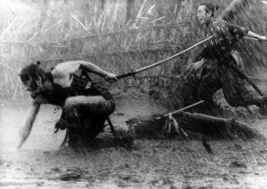 A little rain didn't deter the Seven Samurai....though musket fire was problematic.